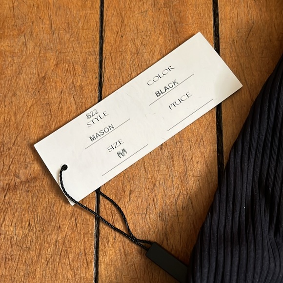 Indah Mason black ribbed bikini top NWT - Picture 2 of 5